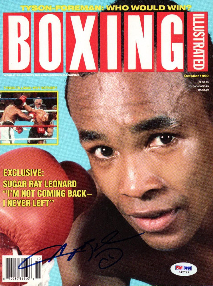 Sugar Ray Leonard Autographed Boxing Illustrated Magazine Cover PSA/DNA #S42749 - RSA