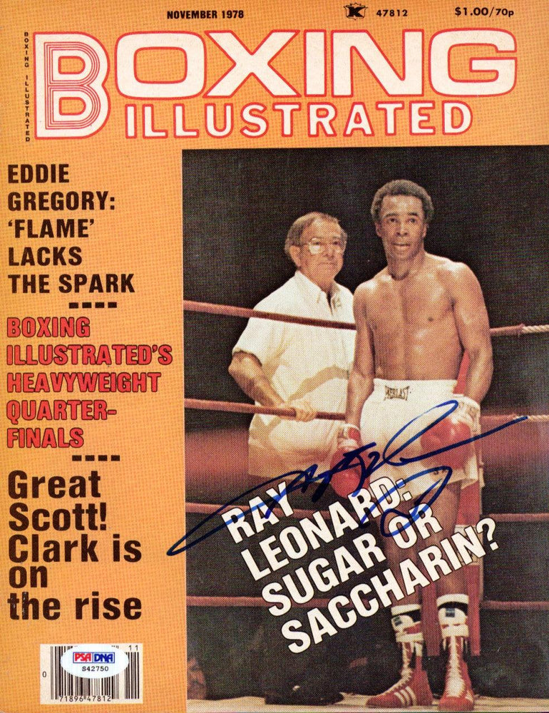 Sugar Ray Leonard Autographed Boxing Illustrated Magazine Cover PSA/DNA #S42750 - RSA