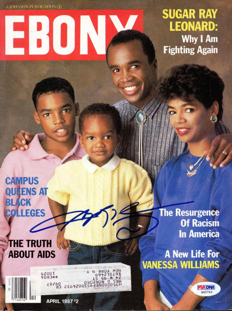 Sugar Ray Leonard Autographed Magazine Cover PSA/DNA #S42752 - RSA