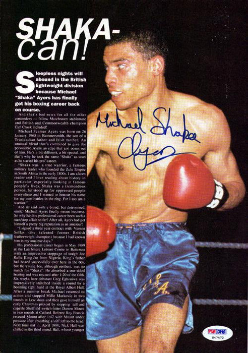 Michael Ayers Autographed Magazine Page Photo PSA/DNA #S47472 - RSA