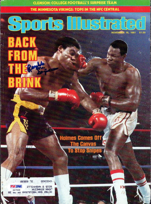 Larry Holmes & Renaldo Snipes Autographed Sports Illustrated Magazine Cover PSA/DNA #S47568 - RSA