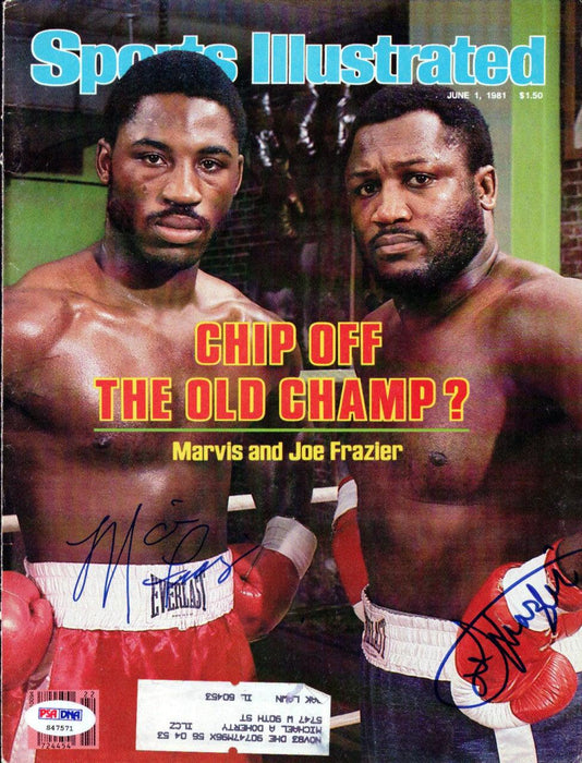 Joe Frazier & Marvis Frazier Autographed Sports Illustrated Magazine Cover PSA/DNA #S47571 - RSA