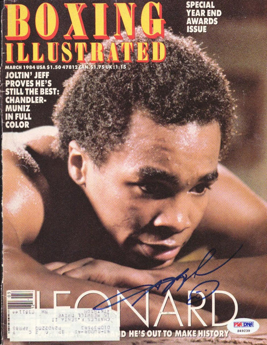 Sugar Ray Leonard Autographed Boxing Illustrated Magazine Cover PSA/DNA #S49239 - RSA