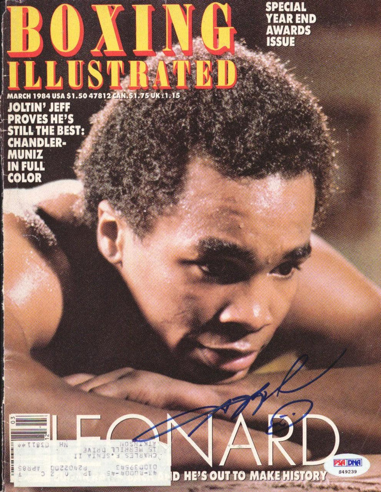 Sugar Ray Leonard Autographed Boxing Illustrated Magazine Cover PSA/DNA #S49239 - RSA