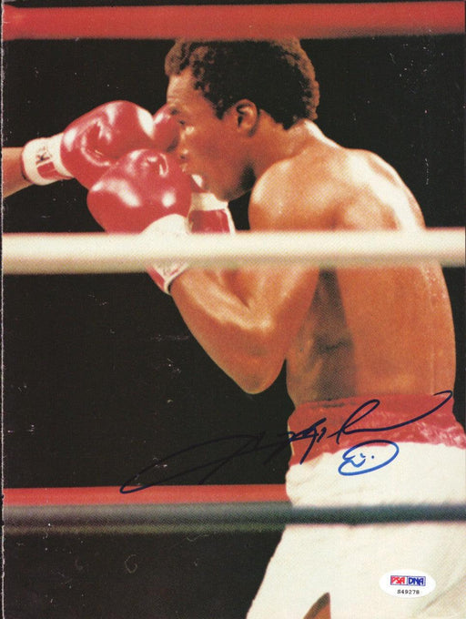 Sugar Ray Leonard Autographed Magazine Page Photo PSA/DNA #S49278 - RSA