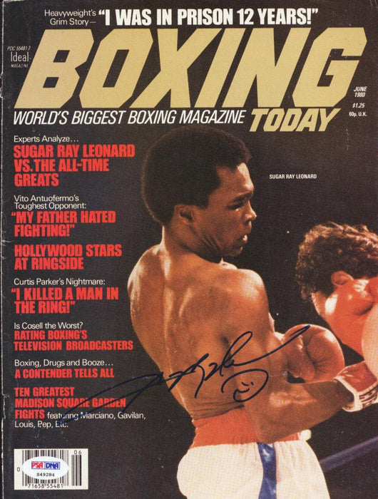 Sugar Ray Leonard Autographed Boxing Today Magazine Cover PSA/DNA #S49284 - RSA