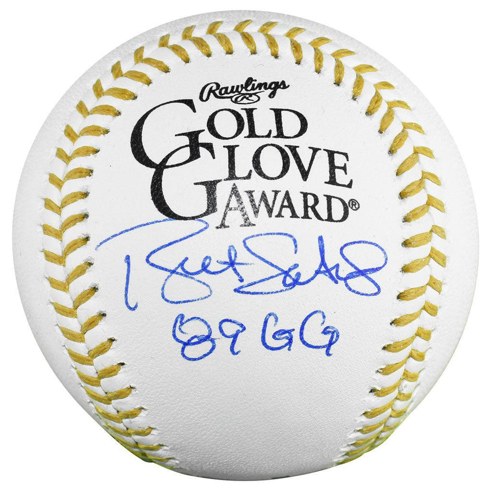 Bret Saberhagen Signed 89 Gold Glove Inscription Rawlings Official MLB Gold Glove Baseball (JSA) - RSA