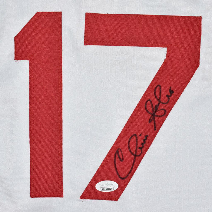 Chris Sabo Signed Cincinnati White Baseball Jersey (JSA) - RSA