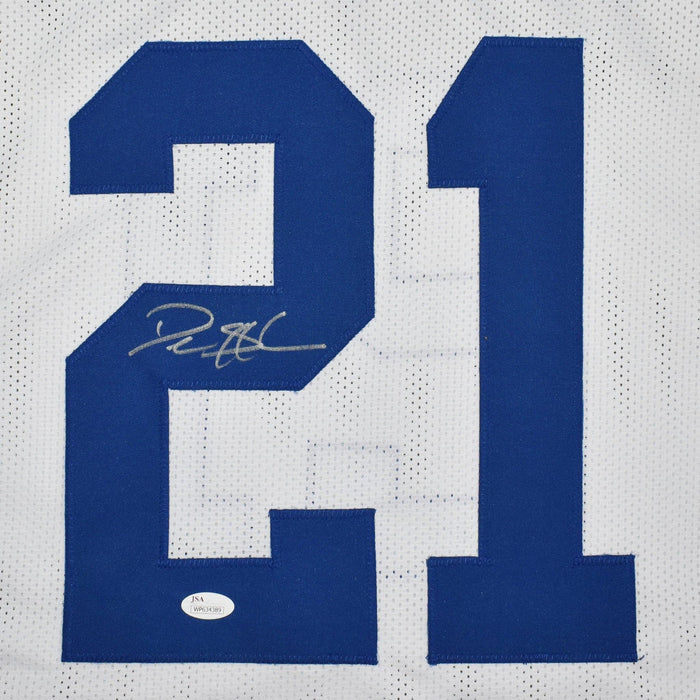 Deion Sanders Autographed and Framed White Cowboys Pro Stlye Jersey