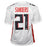 Deion Sanders Signed Atlanta Pro White Football Jersey (Beckett) - RSA