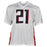 Deion Sanders Signed Atlanta Pro White Football Jersey (Beckett) - RSA