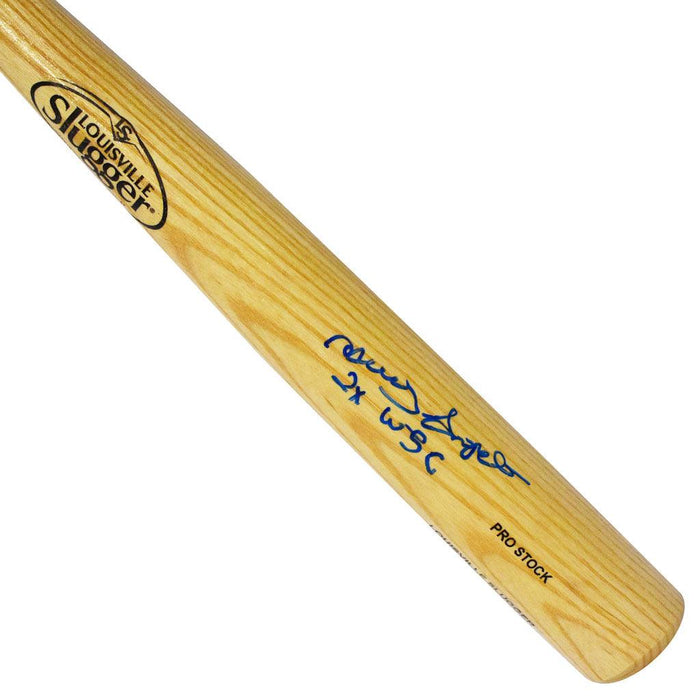 Manny Sanguillen Signed 2x WSC Inscription Louisville Slugger Official MLB Blonde Baseball Bat (JSA) - RSA