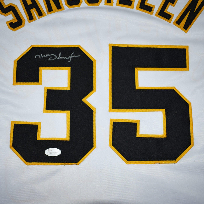 Manny Sanguillen Signed Pittsburgh Pro-Edition White Baseball Jersey (JSA) - RSA