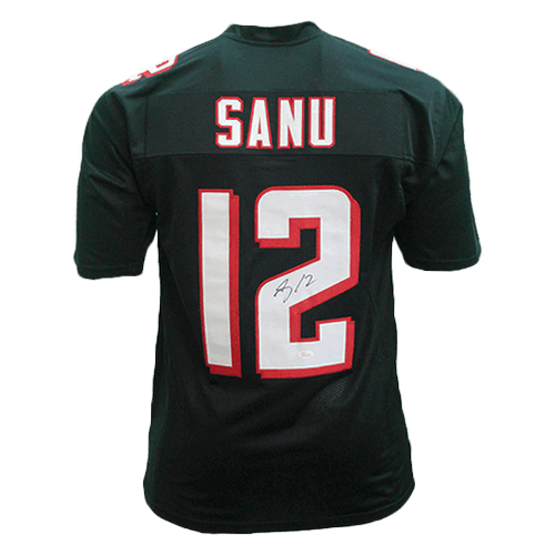 Mohamed Sanu Sr Pro Style Autographed Black Football Jersey (JSA