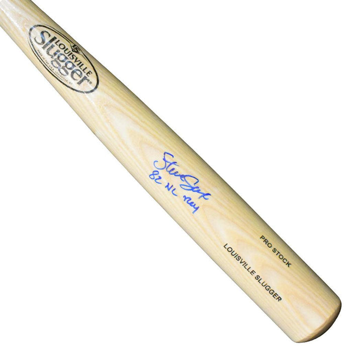 Steve Sax Signed 82 NL ROY Louisville Slugger Official MLB Blonde Baseball Bat (JSA) - RSA