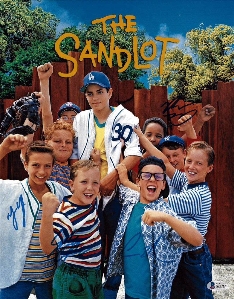 The Sandlot Autographed 11x14 Photo With 4 Signatures Beckett BAS Stock #181317 - RSA