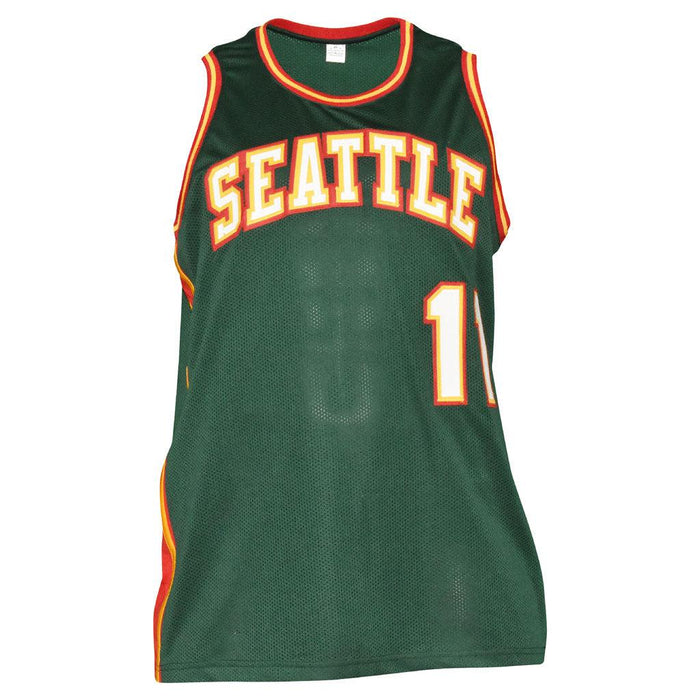 Detlef Schrempf Signed Seattle Throwback Green Basketball Jersey (JSA) — RSA