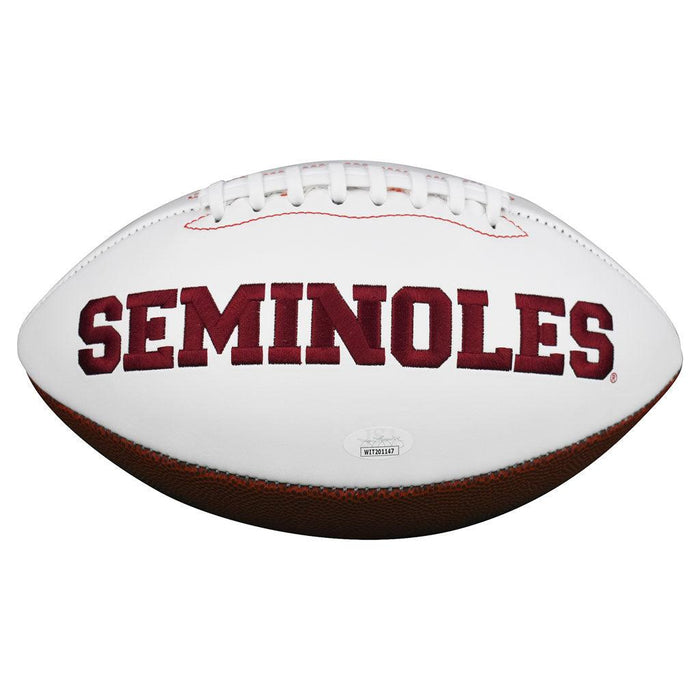2-Signature Chris Weinke/Charles Ward Signed Heisman Inscription Florida State Seminoles Official NFL Team Logo Football (JSA) - RSA