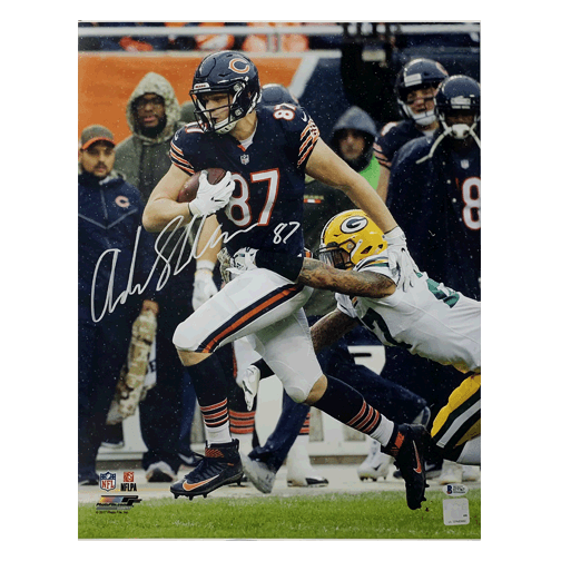 Adam Shaheen Autographed Chicago Bears Football 16x20 Photo (Beckett) - RSA