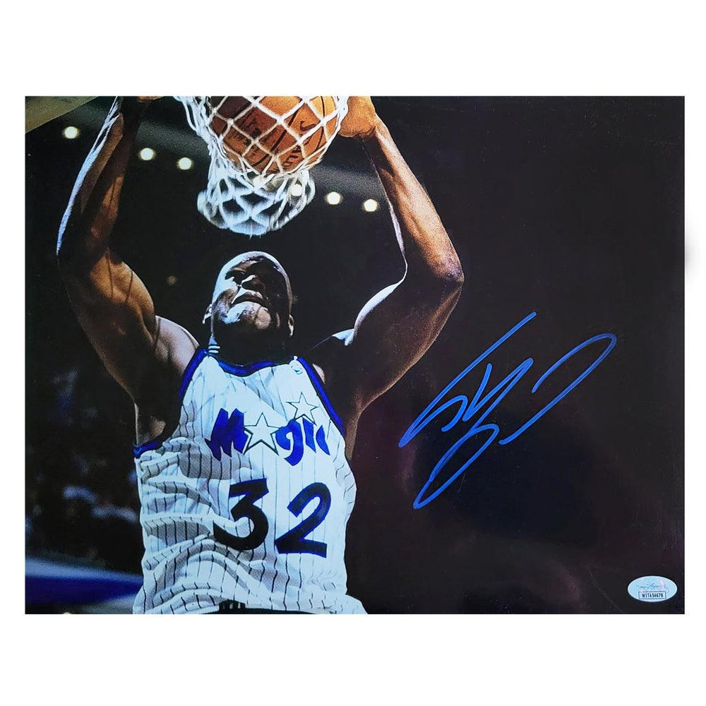Shaquille O'Neal Signed Orlando Dunking 11x14 Basketball Photo (JSA) - RSA