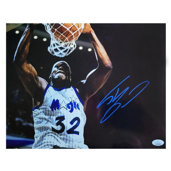Shaquille O'Neal Signed Orlando Dunking 11x14 Basketball Photo (JSA) - RSA