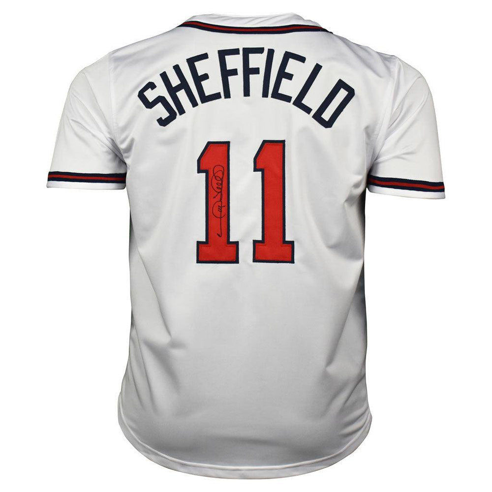 Gary Sheffield Signed Atlanta White Baseball Jersey (PSA) - RSA