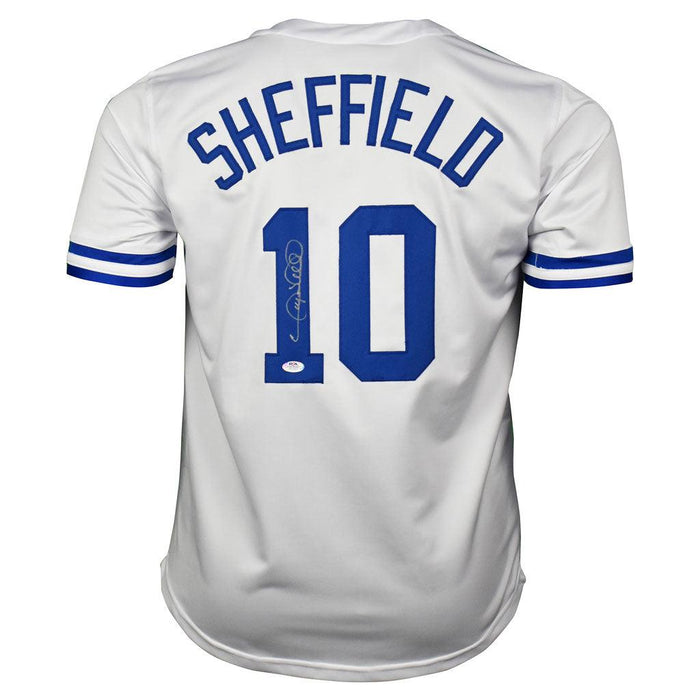 Gary Sheffield Signed Los Angeles White Baseball Jersey (PSA)