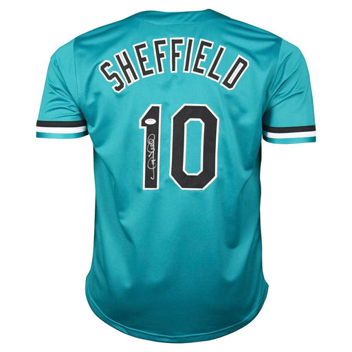 Gary Sheffield Signed Florida Green Baseball Jersey (JSA) - RSA