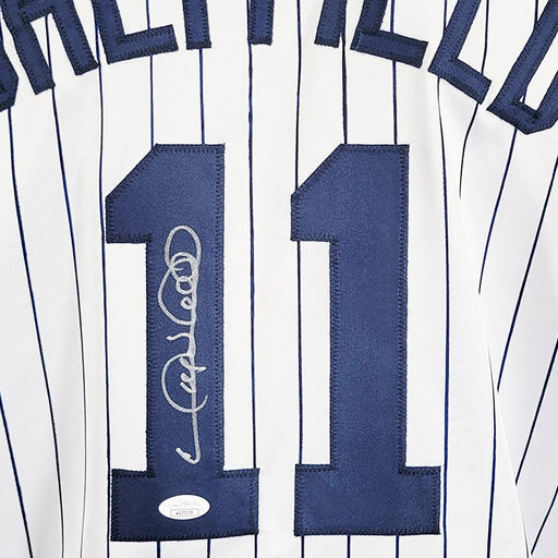 Gary Sheffield Signed New York Pinstripe Decal Baseball Jersey (JSA) - RSA