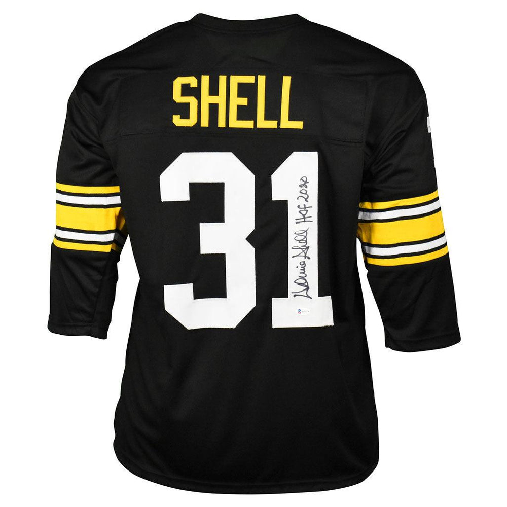 Donnie Shell Signed HOF 2020 Inscription Pittsburgh Pro Black Football Jersey (Beckett) - RSA