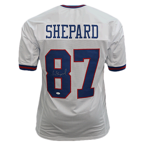 Sterling Shepard Autographed Pro Style Football Jersey White Color Rush (JSA) - RSA