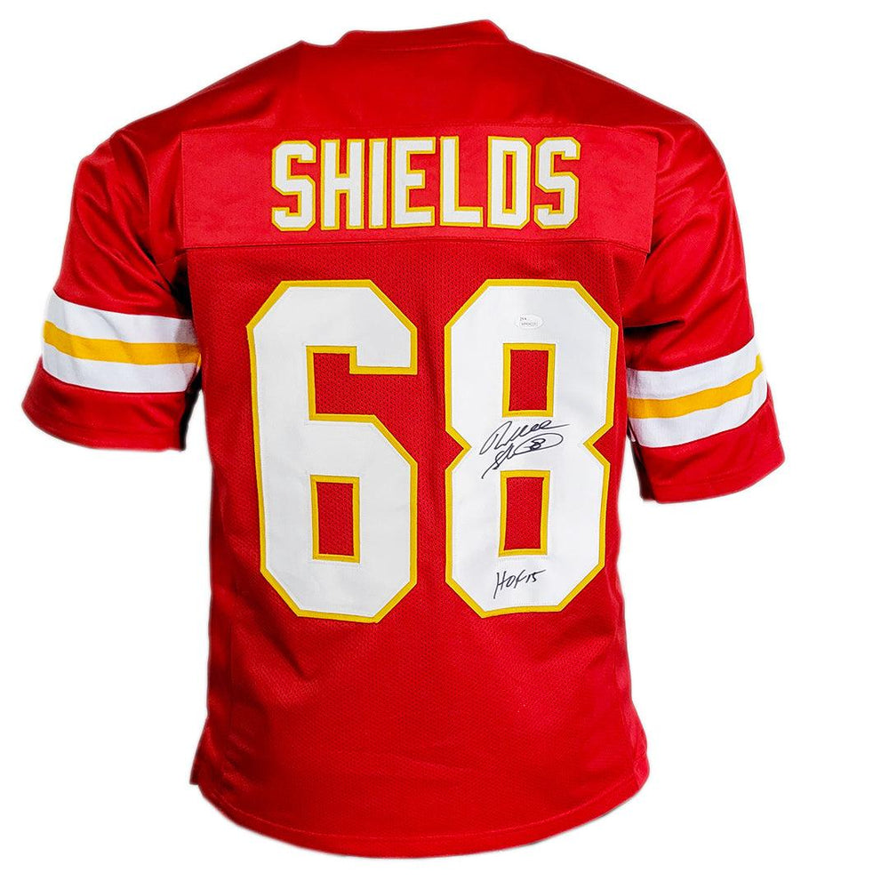 Will Shields Signed HOF 15 Inscription Kansas City Red Football Jersey (JSA) - RSA