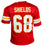 Will Shields Signed HOF 15 Inscription Kansas City Red Football Jersey (JSA) - RSA