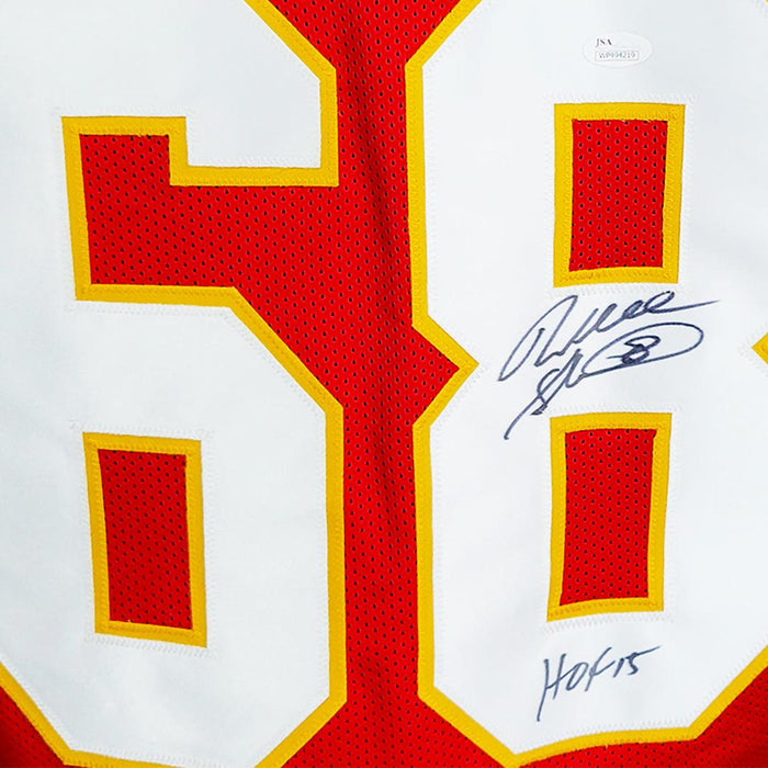 Will Shields Signed HOF 15 Inscription Kansas City Red Football Jersey (JSA) - RSA