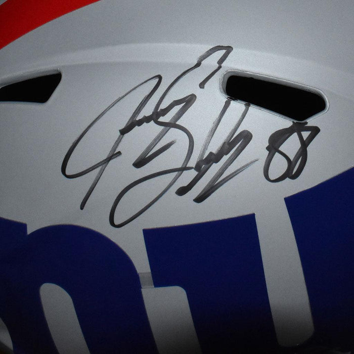 Jeremy Shockey Signed New York Giants AMP Speed Full-Size Replica Football Helmet (JSA) - RSA