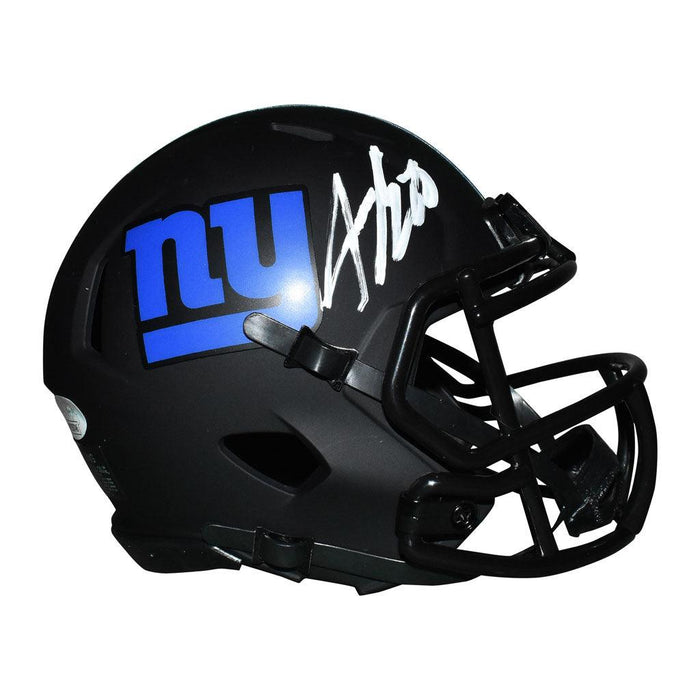 Jeremy Shockey Signed White Ink New York Giants Eclipse Speed Mini Replica Football Helmet (JSA) - RSA
