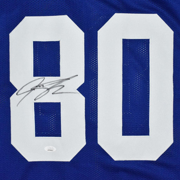 Jeremy Shockey Signed New York Pro Blue Football Jersey (JSA) - RSA