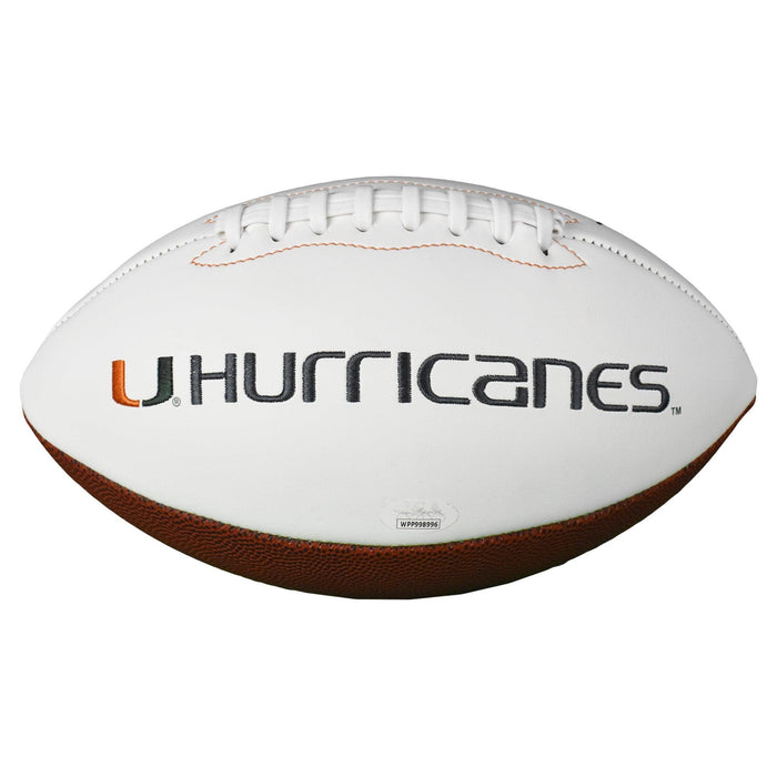 Jeremy Shockey Signed Miami Hurricanes Official Logo Football (JSA) - RSA
