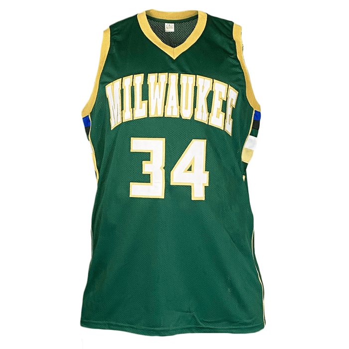 Giannis Antetokounmpo Autographed Green Milwaukee Basketball Jersey (JSA) - RSA