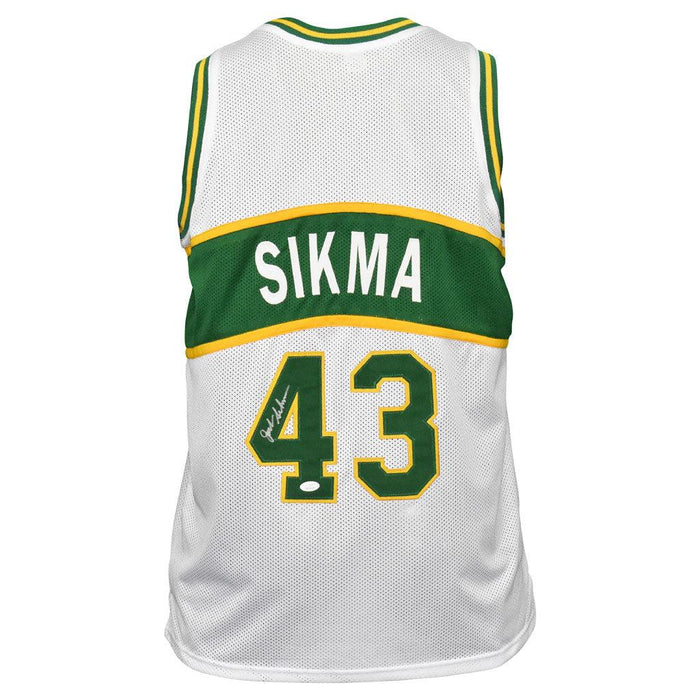 RSA Jack Sikma Signed Milwaukee White Basketball Jersey (JSA)