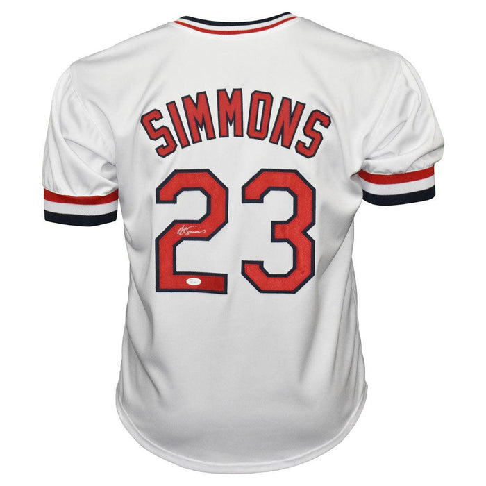 Ted Simmons Signed St Louis White Baseball Jersey (JSA) - RSA