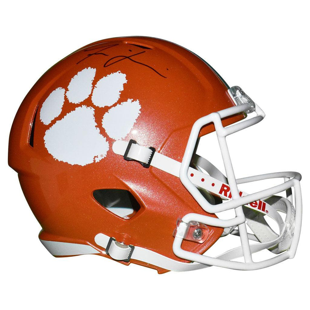 Isaiah Simmons Signed Clemson Tigers Speed Full-Size Replica Orange Football Helmet (JSA) - RSA