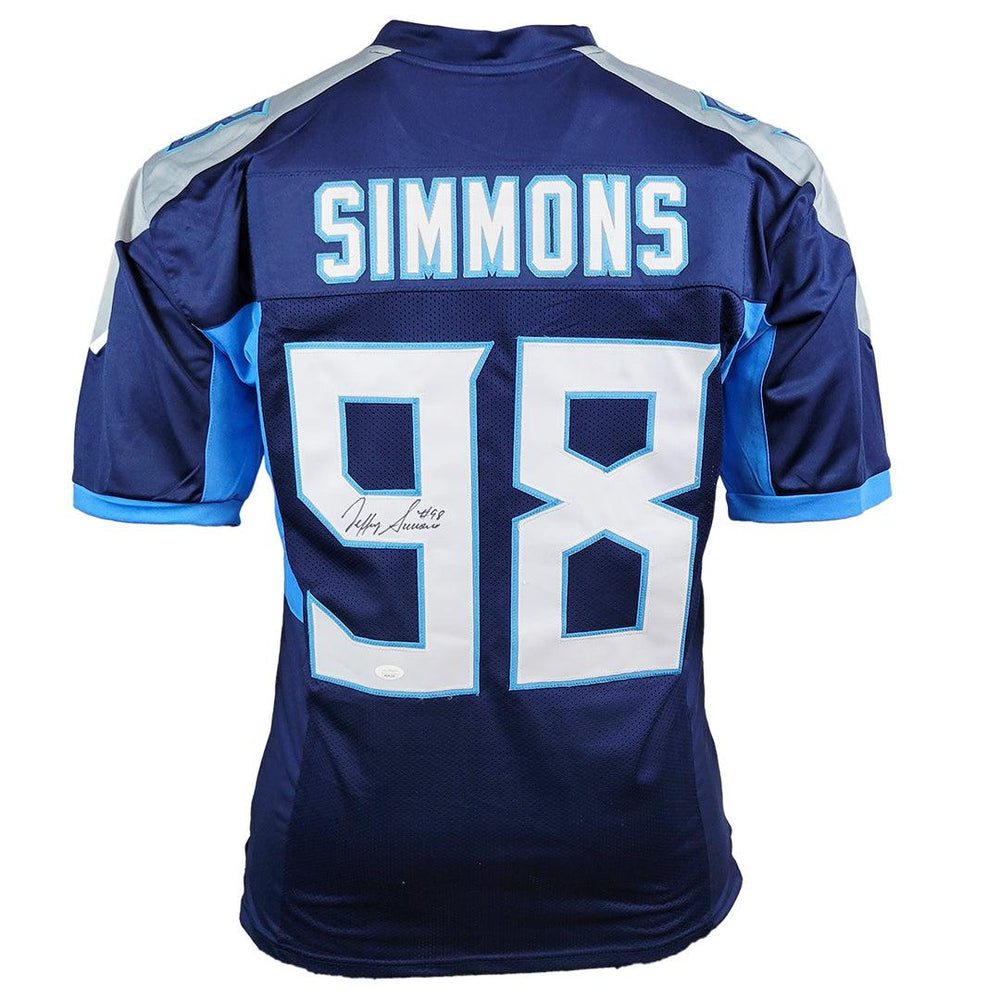 Jeffery Simmons Signed Tennessee Blue Football Jersey (JSA) - RSA