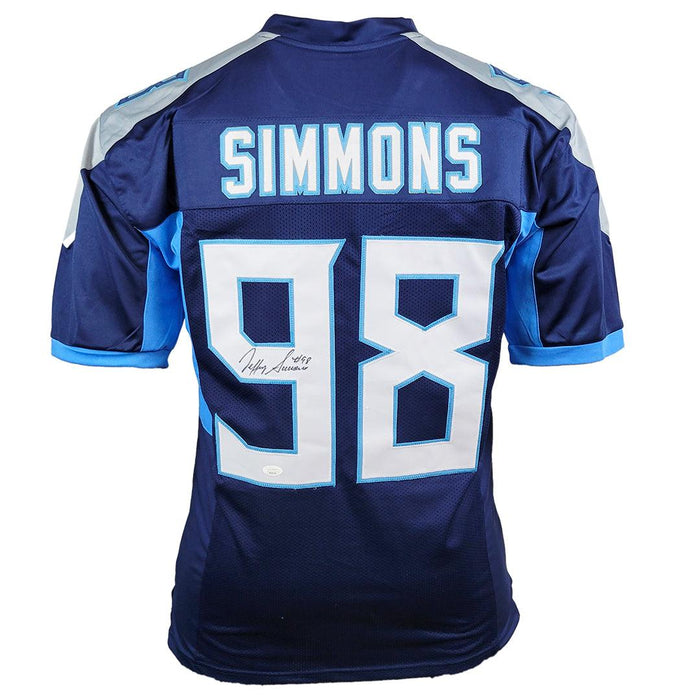 Jeffery Simmons Signed Tennessee Blue Football Jersey (JSA) - RSA