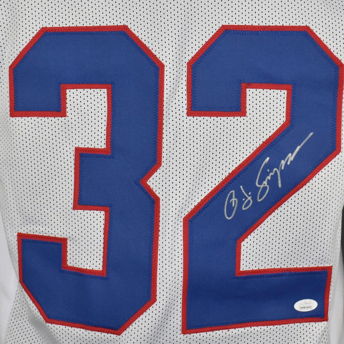 OJ Simpson Signed Pro-Edition White Football Jersey (JSA) - RSA