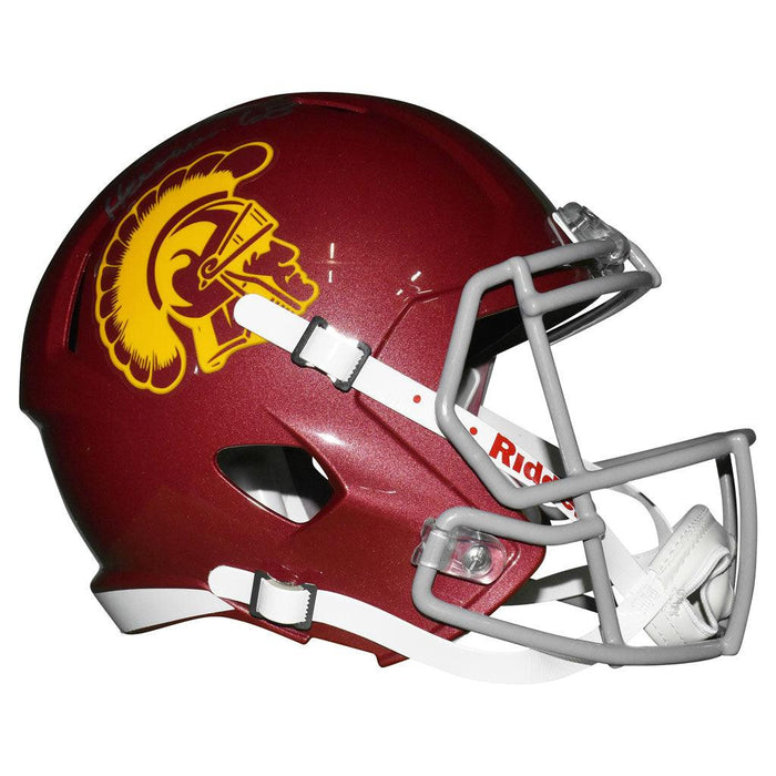 OJ Simpson Signed Heisman 68 Inscription USC Trojans Riddell Speed Full-Size Replica Football Helmet (JSA) - RSA