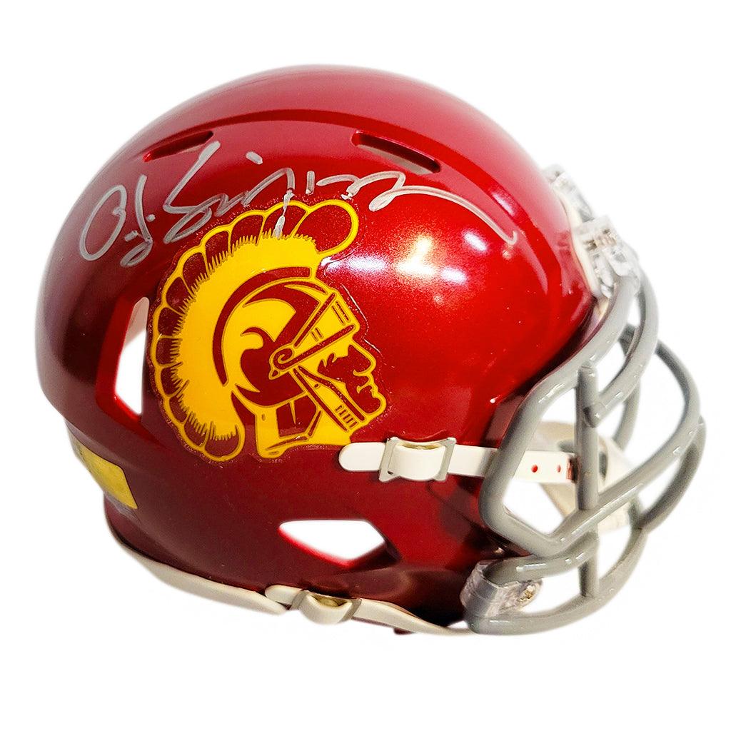 OJ Simpson Signed USC Trojans Speed Mini Replica Football Helmet (JSA