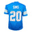 Billy Sims Signed 80 ROY Inscription Detroit Pro Blue Football Jersey (JSA) - RSA