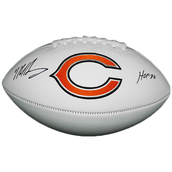 Mike Singletary Signed HOF 98 Inscription Chicago Bears Logo Football (JSA) - RSA