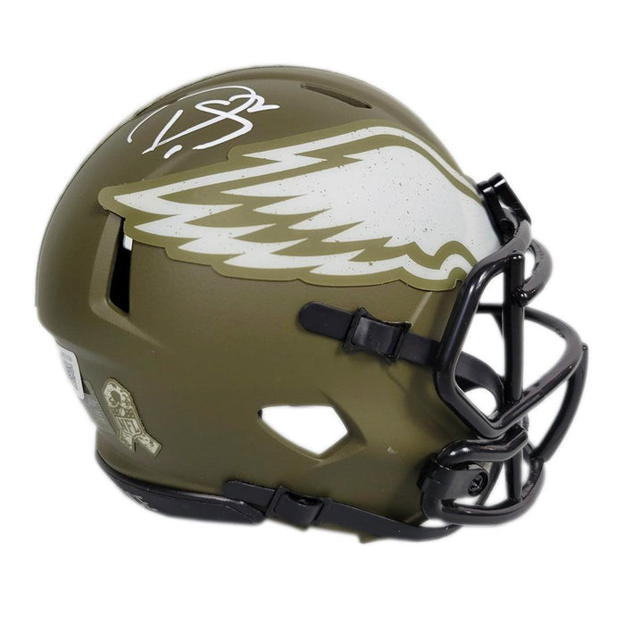 Darius Slay Jr Signed Philadelphia Eagles Salute to Service Speed Mini Replica Football Helmet (Beckett) - RSA